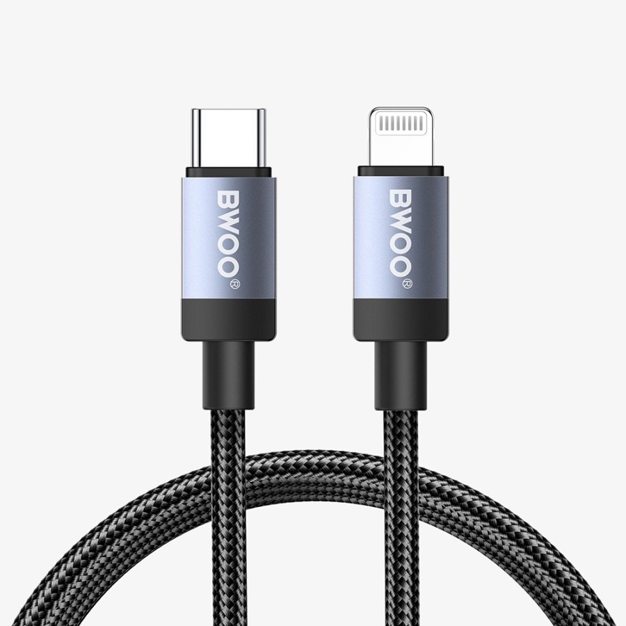 Câble USB-C vers LIGHTNING - BWOO BO-X401CL - 30W 1M Noir