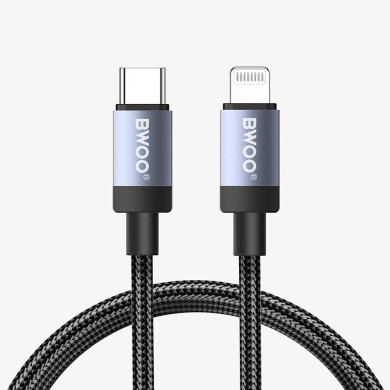 Câble USB-C vers LIGHTNING - BWOO BO-X401CL - 30W 1M Noir