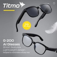 Lunettes connectées avec Caméra + Assistant IA - Titmo G-200 Noir