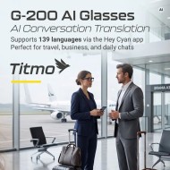 Lunettes connectées avec Caméra + Assistant IA - Titmo G-200 Noir