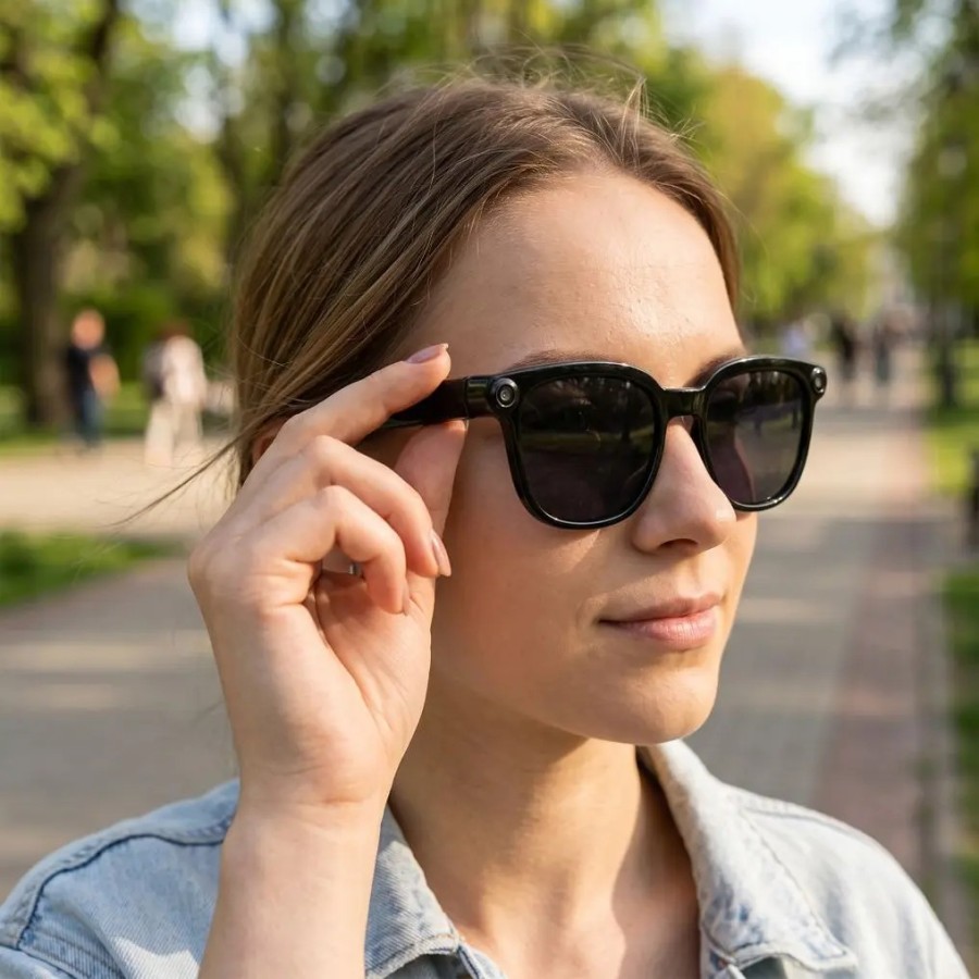 Lunettes connectées avec Caméra + Assistant IA - Titmo G-200 Noir