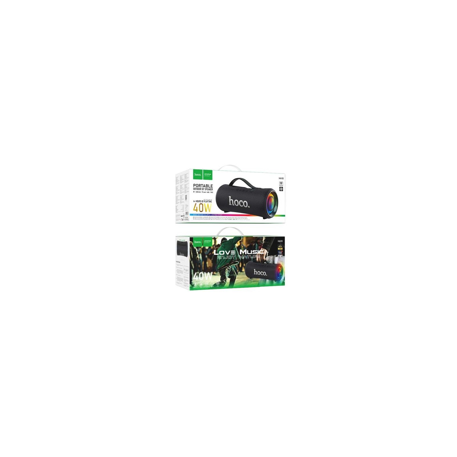 ENCEINTE BLUETOOTH D'EXTÉRIEUR HOCO HA10 40W NOIR