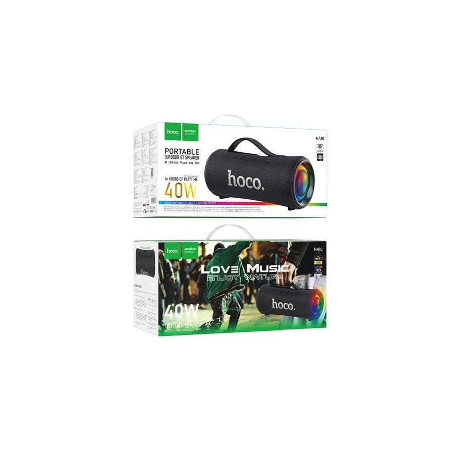 ENCEINTE BLUETOOTH D'EXTÉRIEUR HOCO HA10 40W NOIR