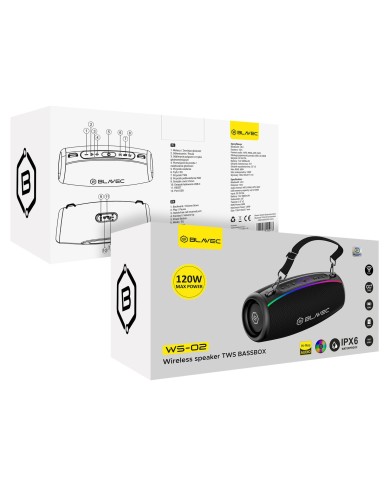 GRANDE ENCEINTE BLUETOOTH BASSBOX BLAVEC WS-02 120W NOIR