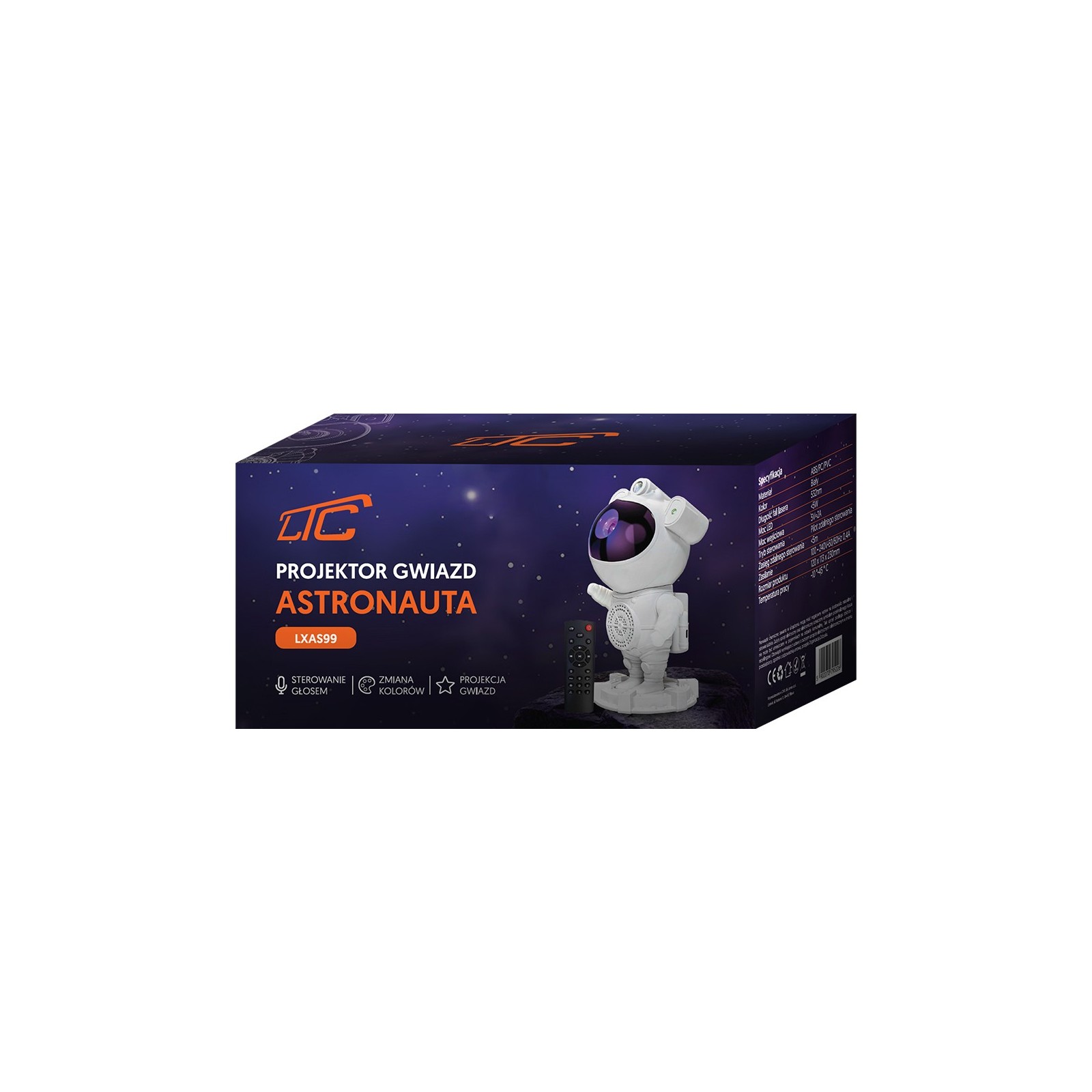 LTC ASTRO-PROJECTOR PRO - PROJECTEUR LED ET ENCEINTE BLUETOOTH AVEC TÉLÉCOMMANDE