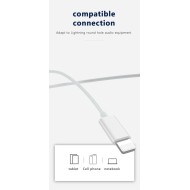 ÉCOUTEURS FILAIRES + TÉLÉCOMMANDE + MICRO - JELLICO EP2A - LIGHTNING - 1.2M BLANC