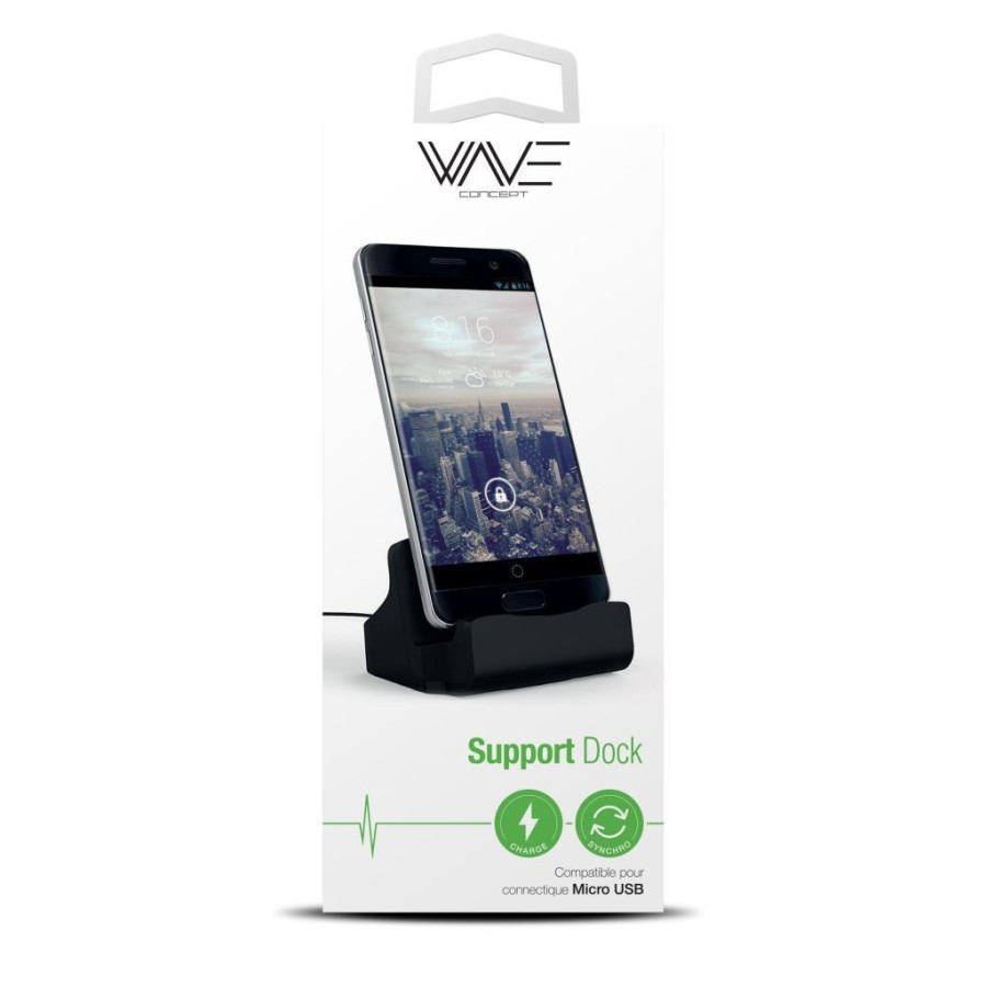 FORCE POWER CHARGING-DOCK - STATION DE RECHARGE MICRO-USB NOIRE FINITION RUBBER
