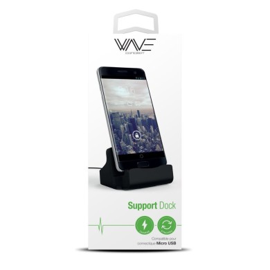 FORCE POWER CHARGING-DOCK - STATION DE RECHARGE MICRO-USB NOIRE FINITION RUBBER