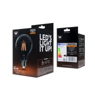 AMPOULE LED DÉCORATIVE E27 G95 4W 230V 2000K 400lm - FINITION FILAMENT VINTAGE