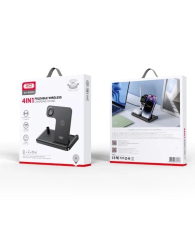 XO DESIGN WX033 - STATION DE CHARGE SANS FIL 4-EN-1 15W NOIRE
