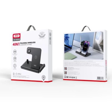XO DESIGN WX033 - STATION DE CHARGE SANS FIL 4-EN-1 15W NOIRE