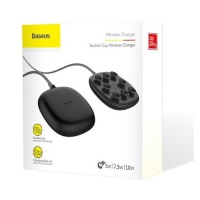 BASEUS CHARGEUR SANS FIL À INDUCTION QI AVEC VENTOUSES DE FIXATION