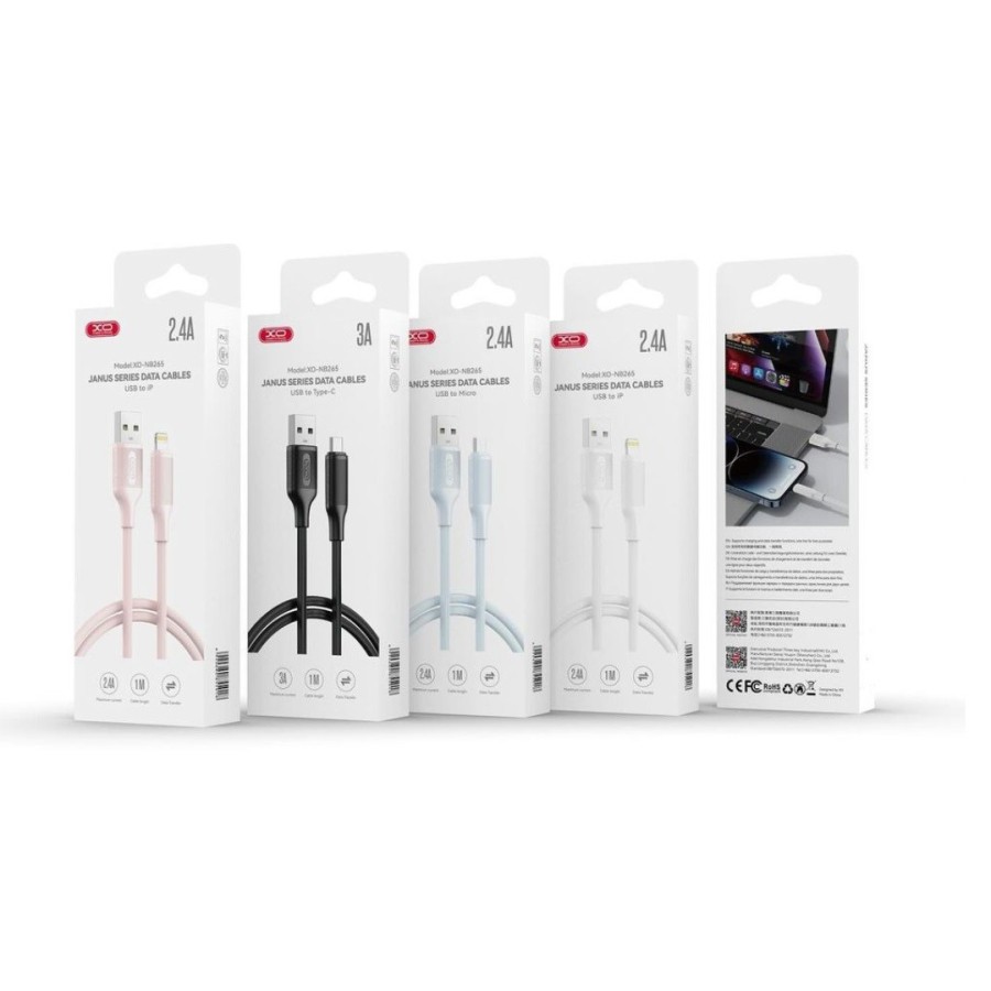 CÂBLE USB-A VERS LIGHTNING - XO-NB265 - 2.4A 1M BLANC