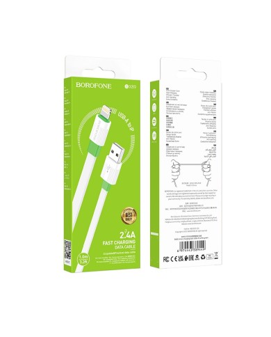 CÂBLE USB-A VERS LIGHTNING - BOROFONE BX89 UNION - 18W/2A 1M VERT