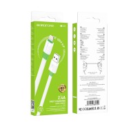 CÂBLE USB-A VERS LIGHTNING - BOROFONE BX89 UNION - 18W/2A 1M VERT