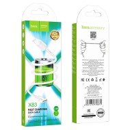 CÂBLE USB-A VERS LIGHTNING HOCO X83 - 18W / 2.4A 1M - BLANC