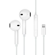 ÉCOUTEURS FILAIRES + TÉLÉCOMMANDE + MICRO - JELLICO EP2A - LIGHTNING - 1.2M BLANC