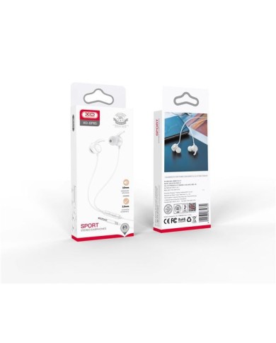 ÉCOUTEURS FILAIRES + TÉLÉCOMMANDE + MICRO - XO-EP65 - JACK 3.5MM - BLANC