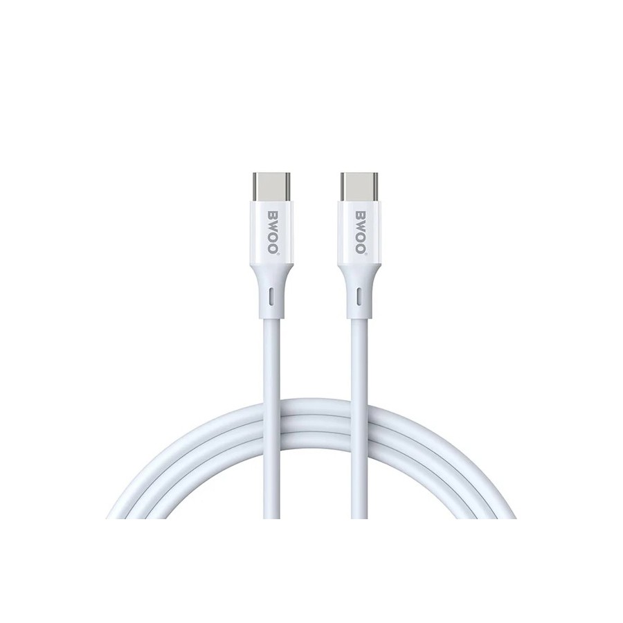 CÂBLE USB-C VERS C - BWOO X282 - PD 60W 1M BLANC