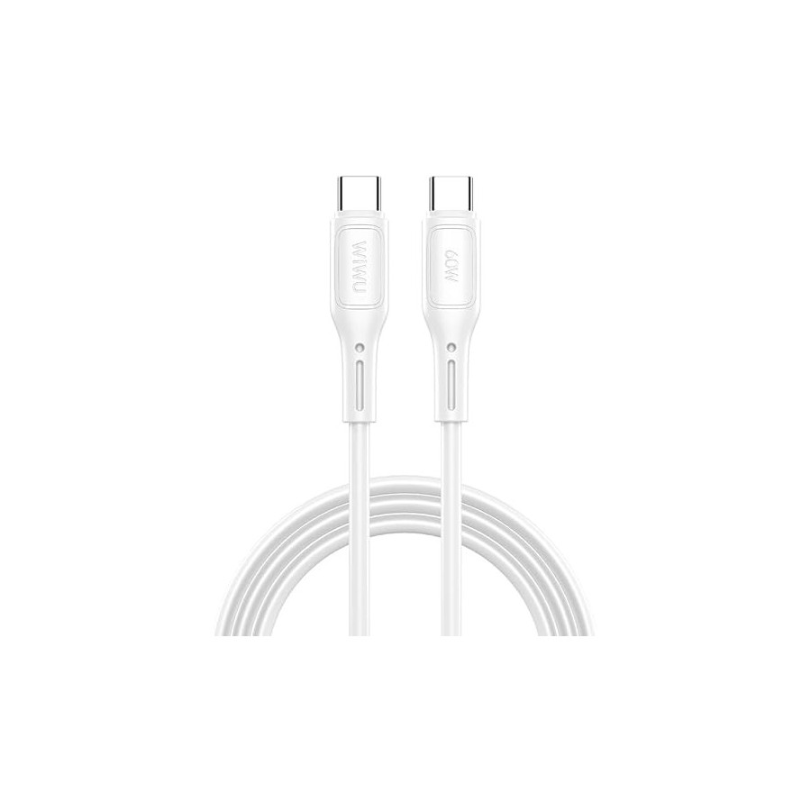 CÂBLE USB-C VERS C - WIWU WI-C043E - PD 60W 1M BLANC