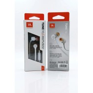ÉCOUTEURS FILAIRES AVEC TÉLÉCOMMANDE ET MICRO - JBL TUNE 110 - JACK 3.5 MM - BLANC