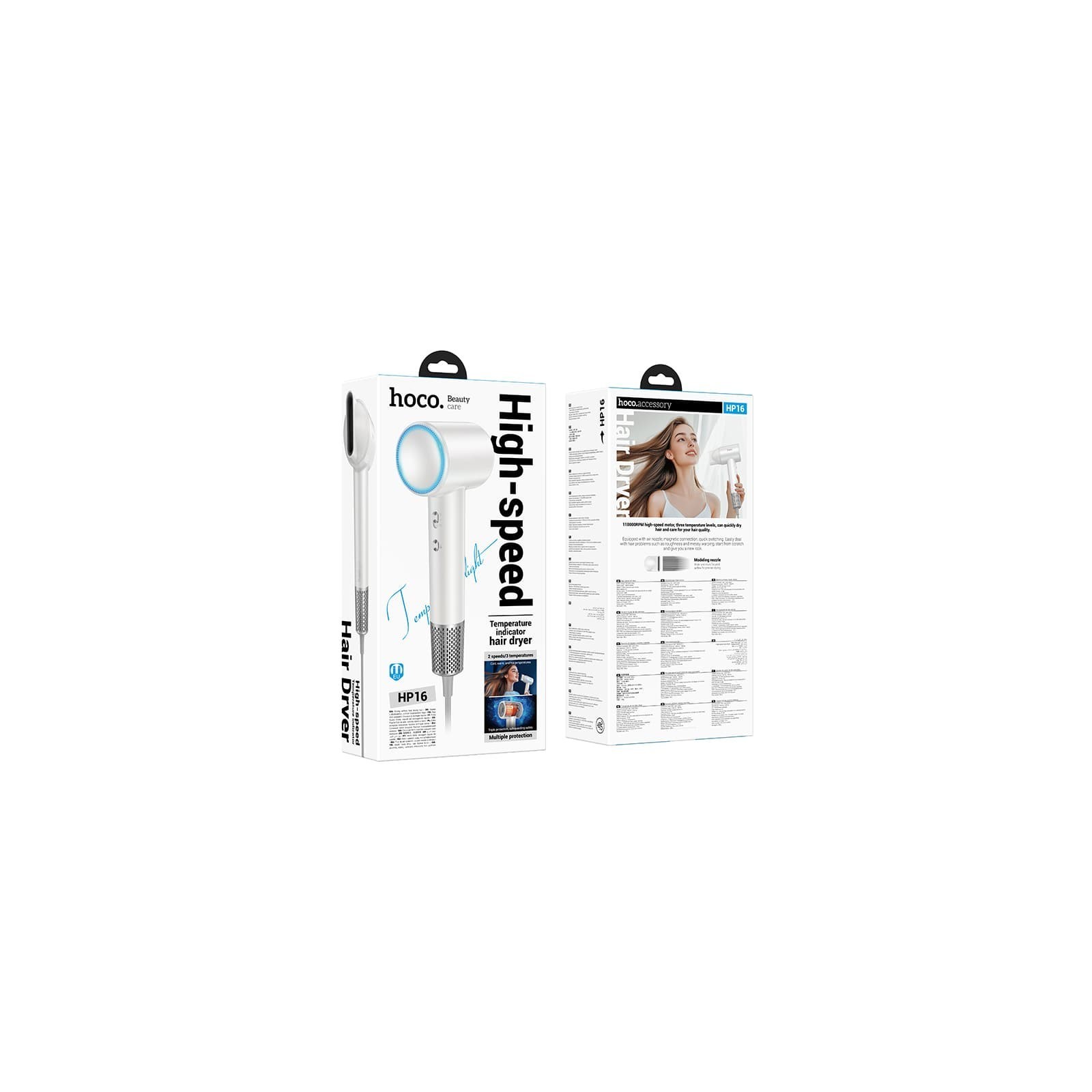 HOCO HP16 - SÈCHE-CHEVEUX HAUTE PERFORMANCE COMPACT - BLANC