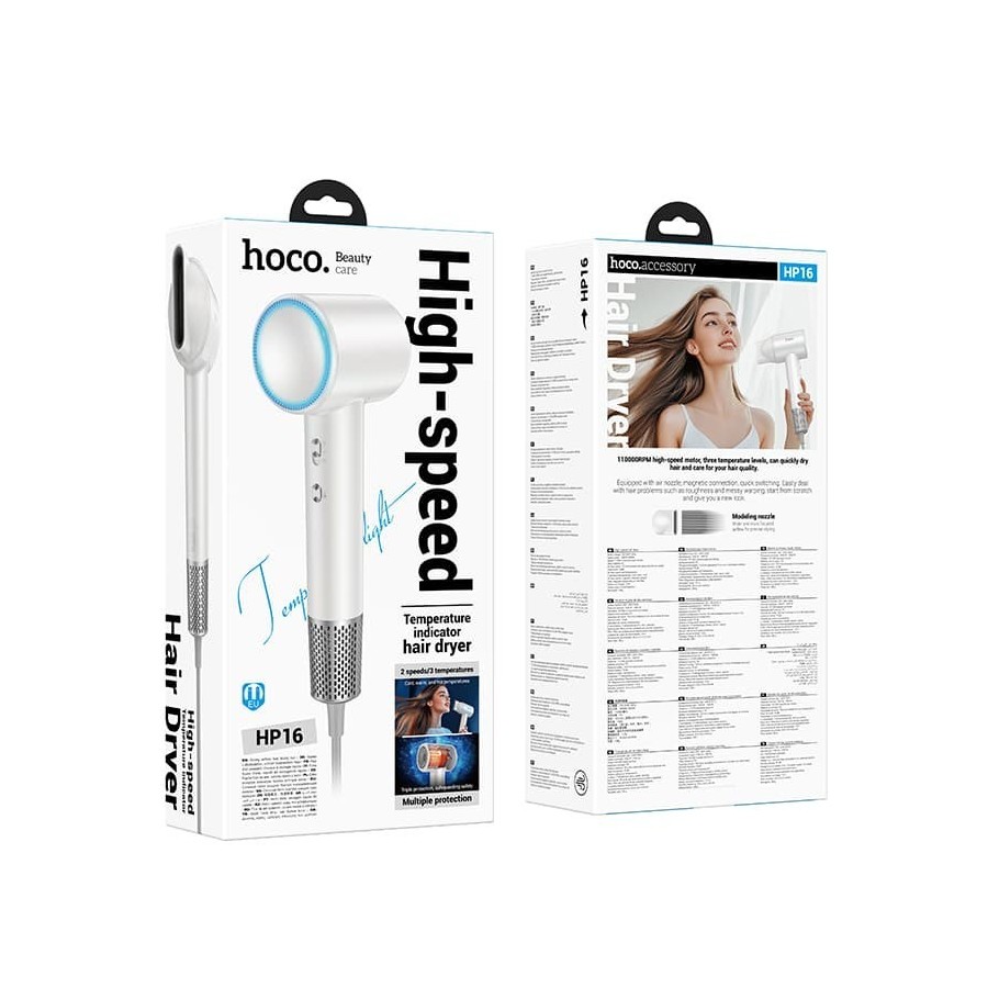 HOCO HP16 - SÈCHE-CHEVEUX HAUTE PERFORMANCE COMPACT - BLANC