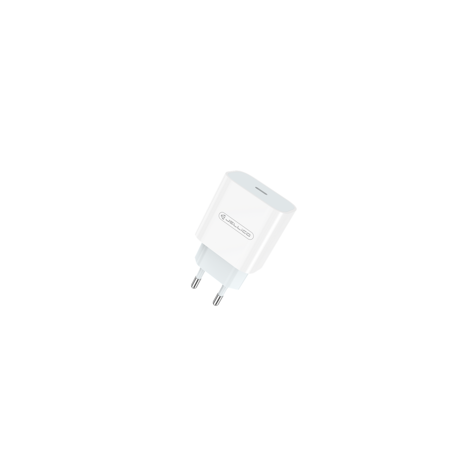 JELLICO AK180 - CHARGEUR SECTEUR RAPIDE UNIVERSEL ULTRA-COMPACT USB-C PD 20W - BLANC