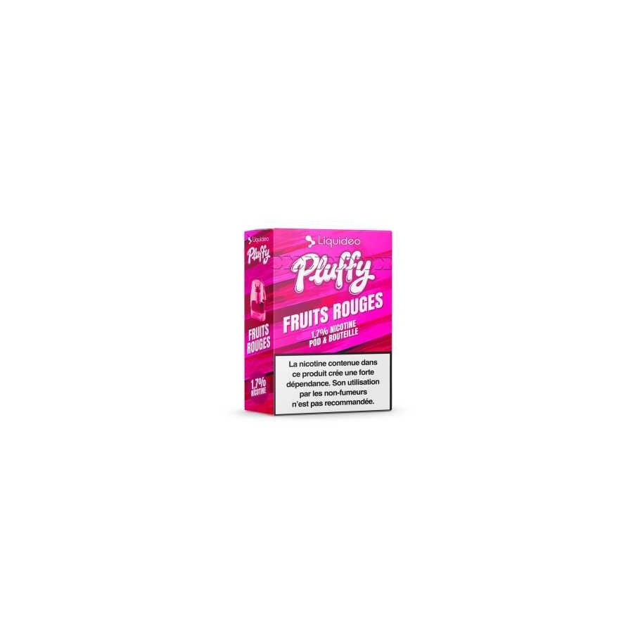 LIQUIDEO PLUFFY FRUITS ROUGES - boîte de 10 pods remplissables + 1 fiole de 10 ml