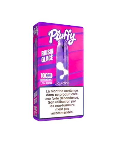 STARTER PACK PLUFFY RAISIN GLACÉ - lot de 5 boîtes (1 batterie + 1 pod remplissable + 1 fiole de 10 ml)