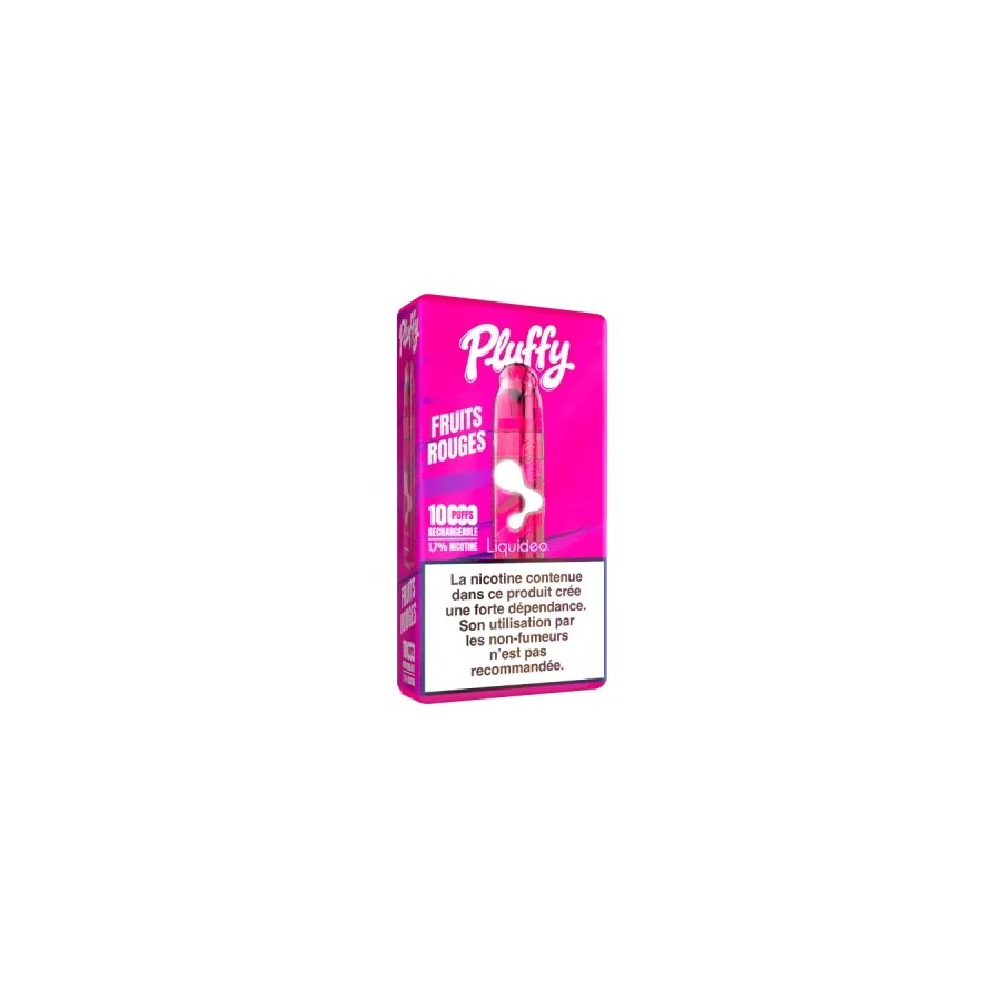 STARTER PACK PLUFFY FRUITS ROUGES - lot de 5 boîtes (1 batterie + 1 pod remplissable + 1 fiole de 10 ml)