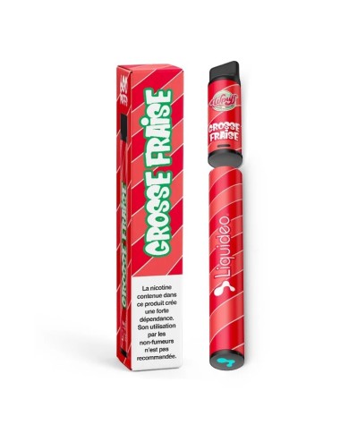 Boite de 10 Liquideo Wpuff Pod Grosse Fraise - 600 puffs (Batteries + 10 Pods)