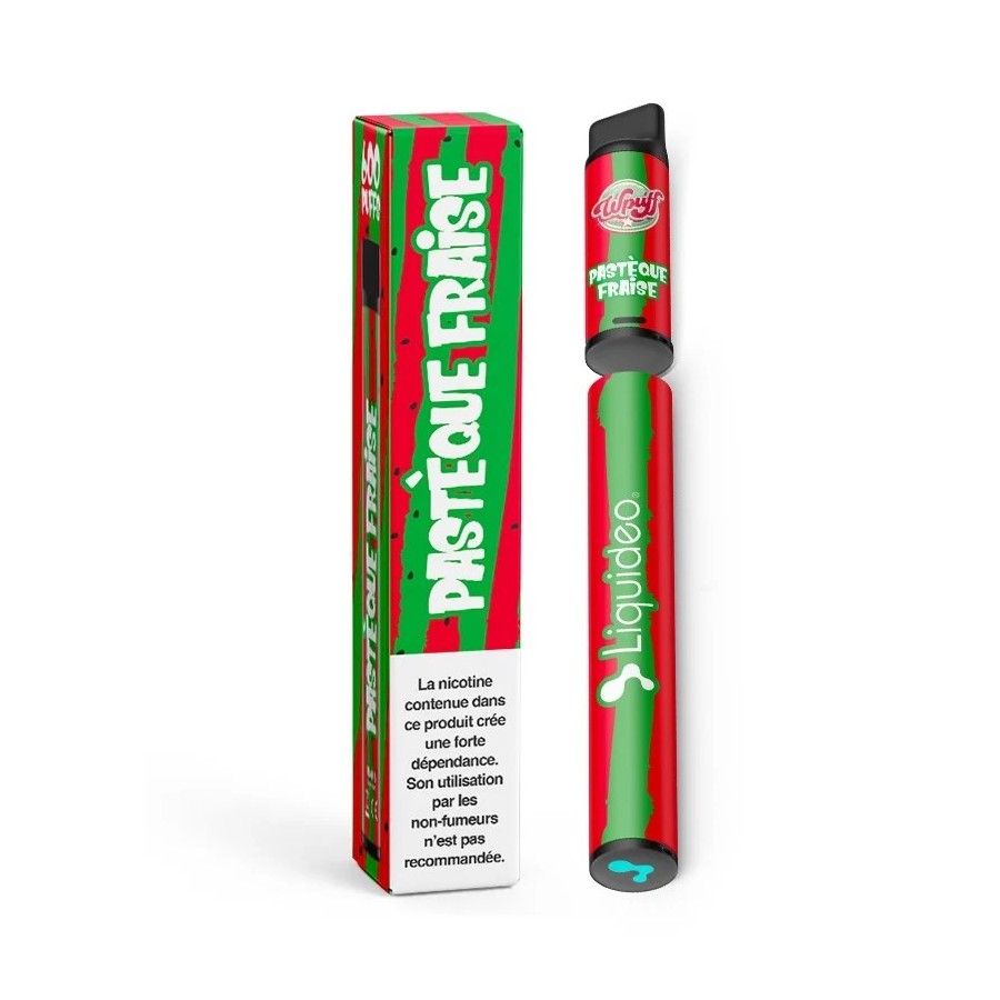 Boite de 10 Liquideo Wpuff Pod Pastèque - 600 puffs (Batteries + 10 Pods)