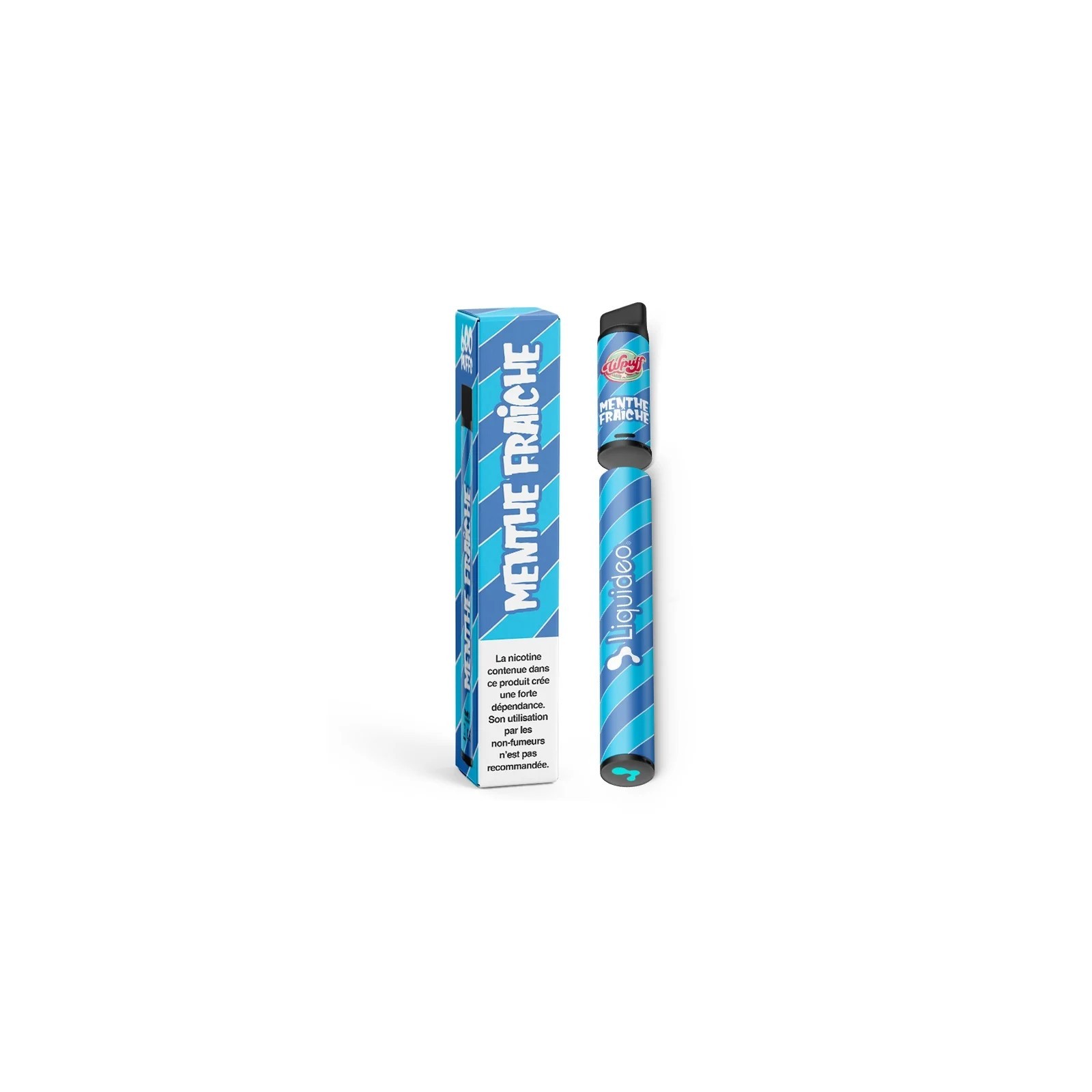 Boite de 10 Liquideo Wpuff Pod Menthe Fraîche - 600 puffs (Batteries + 10 Pods)