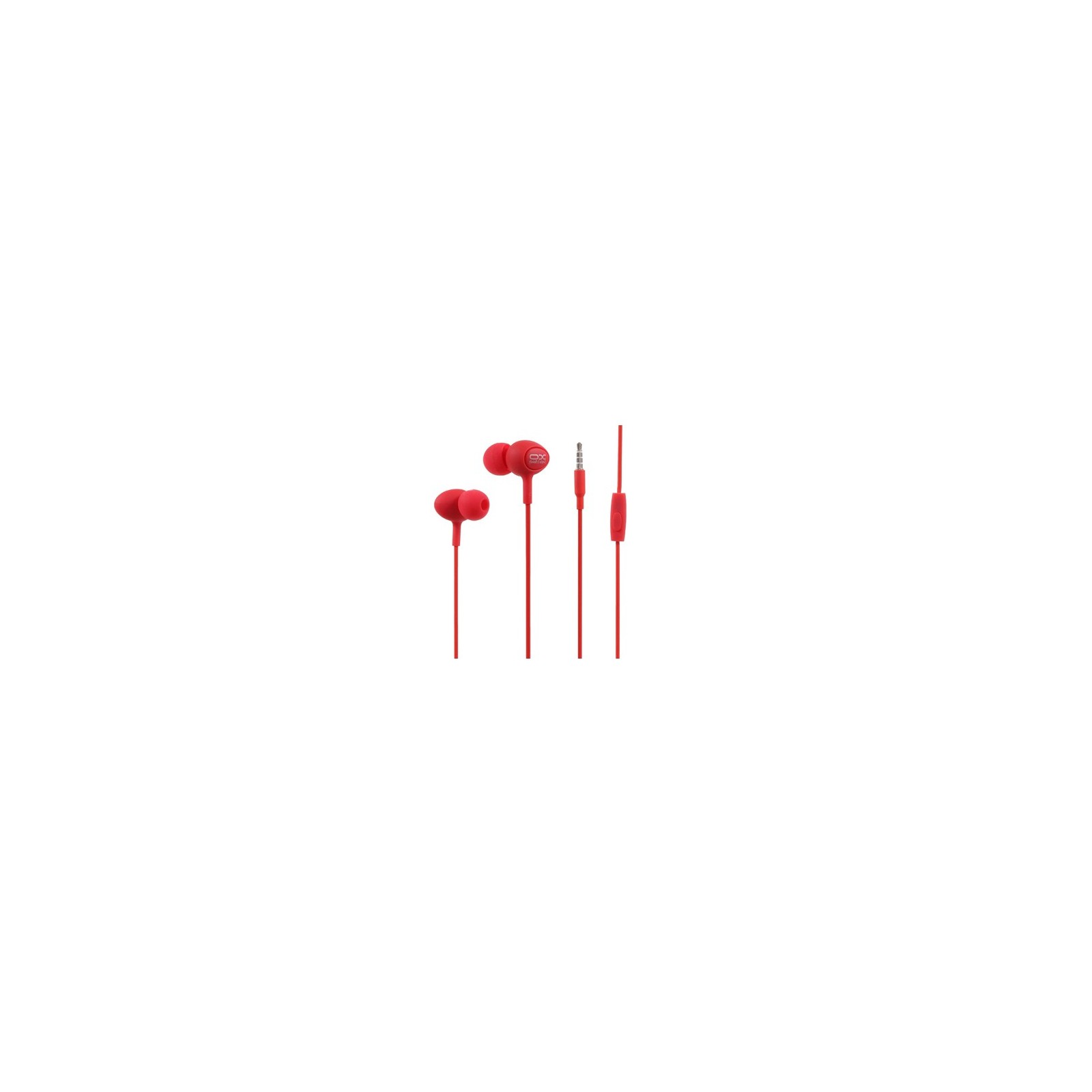ÉCOUTEURS FILAIRES + TÉLÉCOMMANDE + MICRO - XO S6 - JACK 3.5MM - ROUGE