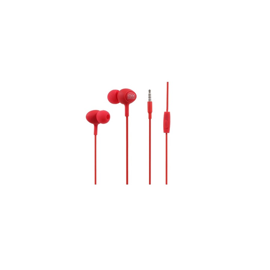 ÉCOUTEURS FILAIRES JACK 3.5MM XO S6-ROUGE