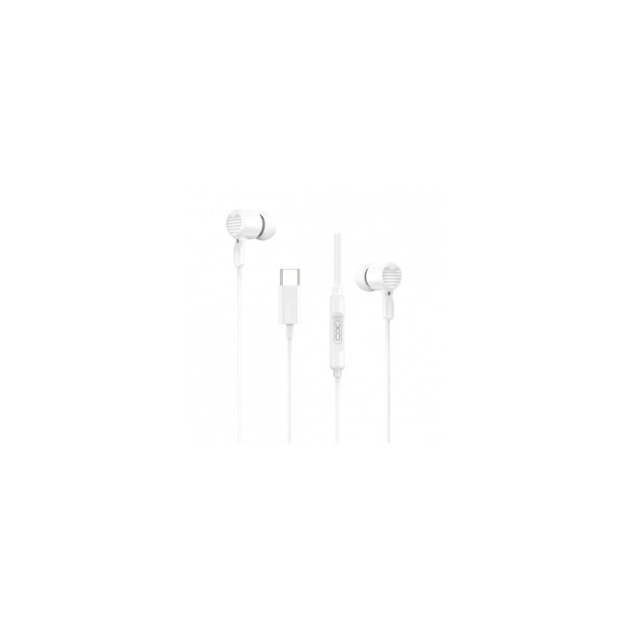 ÉCOUTEURS FILAIRES + TÉLÉCOMMANDE + MICRO - XO-EP81 - USB-C - BLANC