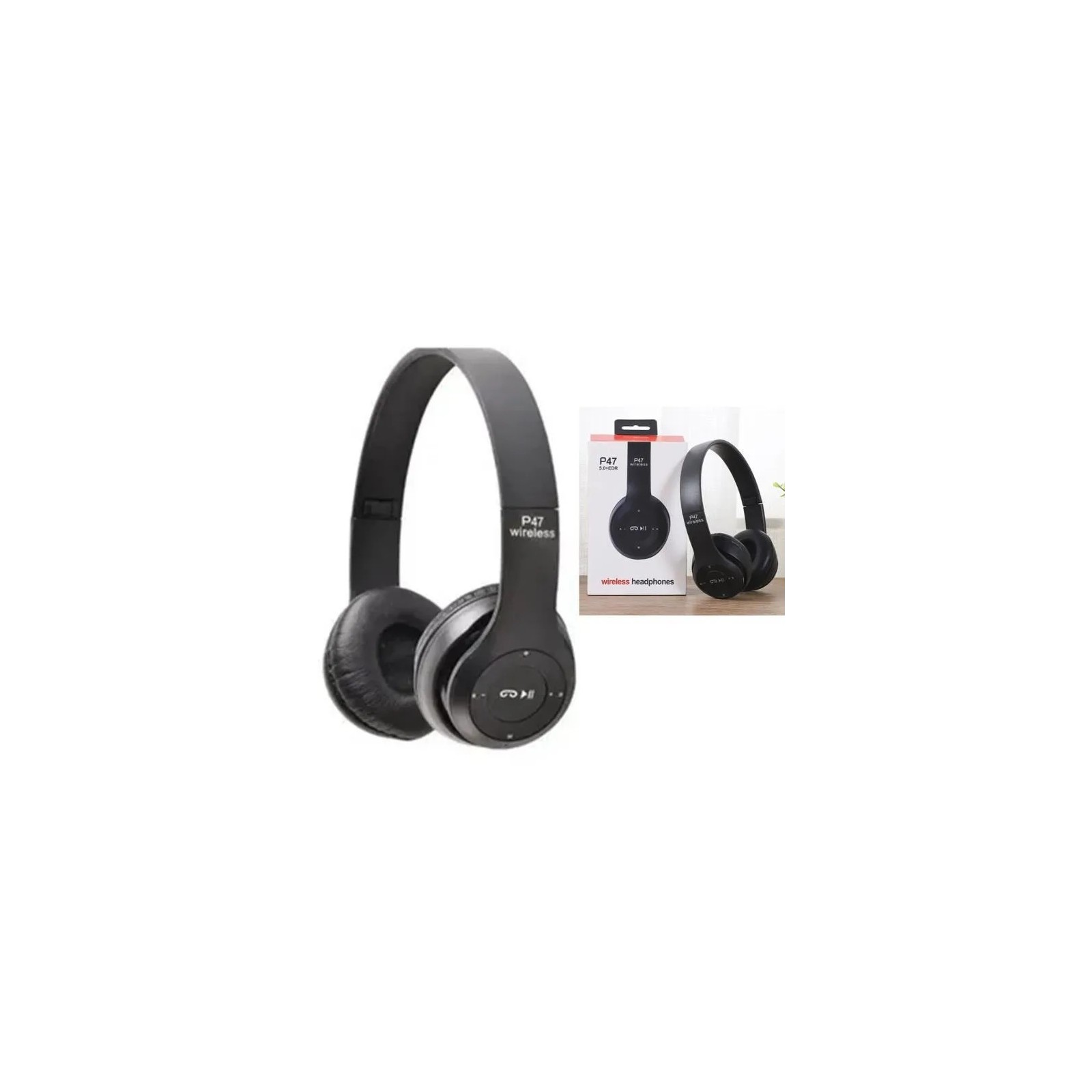 CASQUE SANS FIL BT - P47 - NOIR