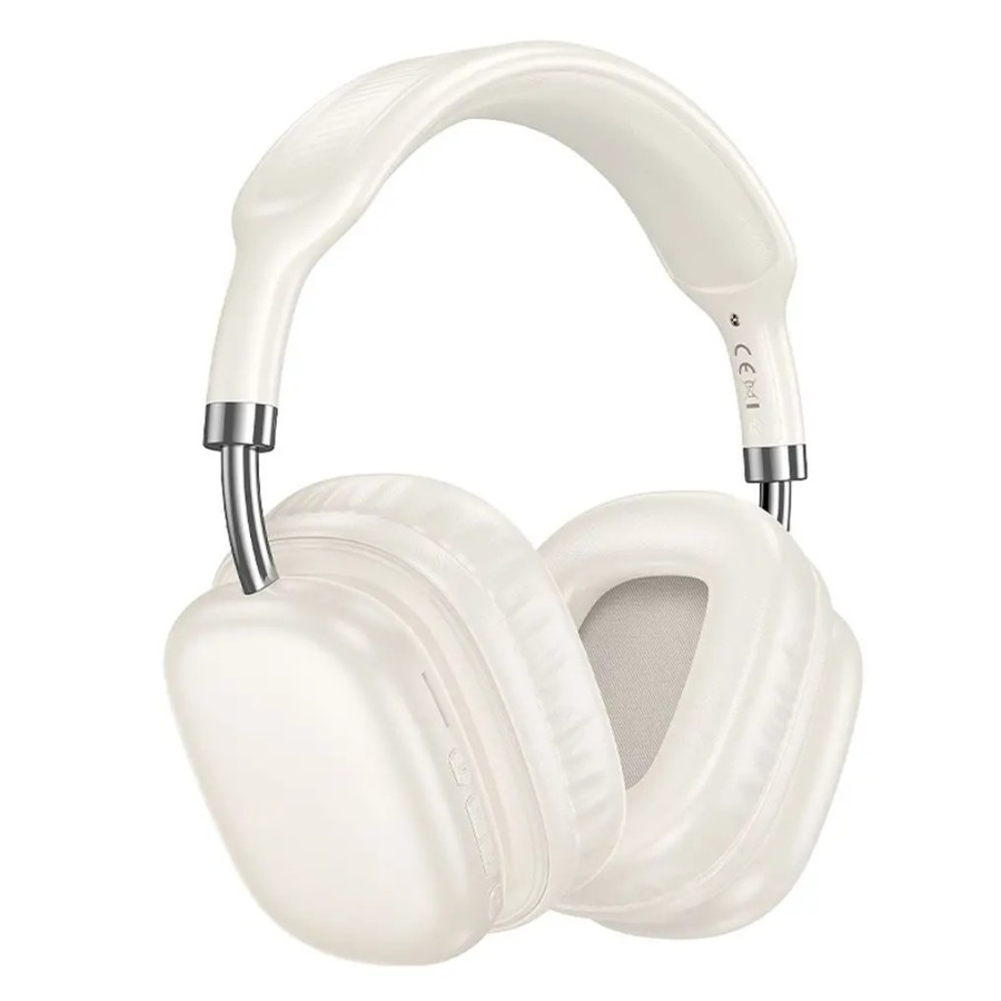 CASQUE SANS FIL BT - HOCO W52 - BLANC LAIT