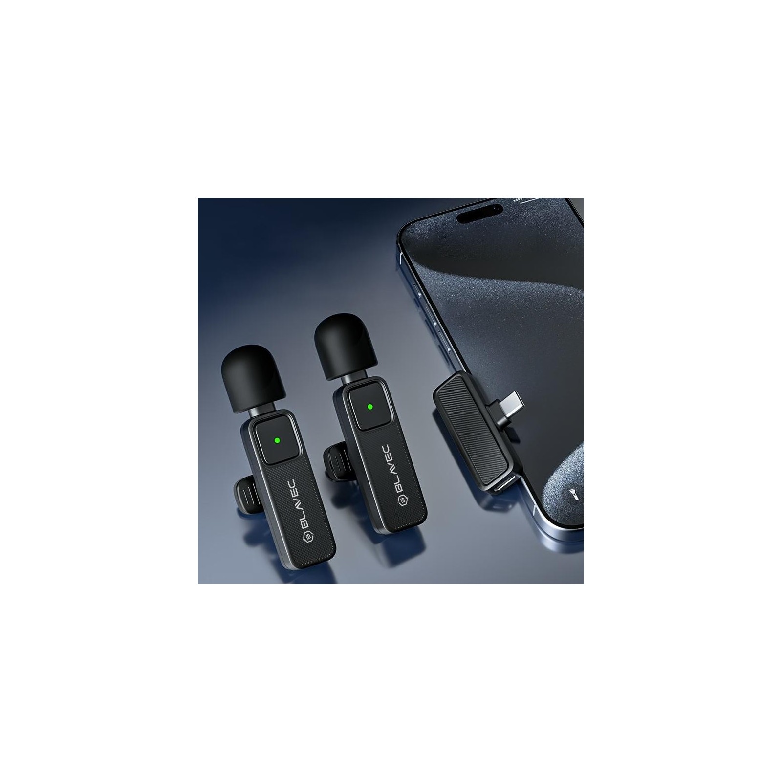 SET DE 2 MICROPHONES LAVALIER - BLAVEC CLIPGO MK-01 - NOIR