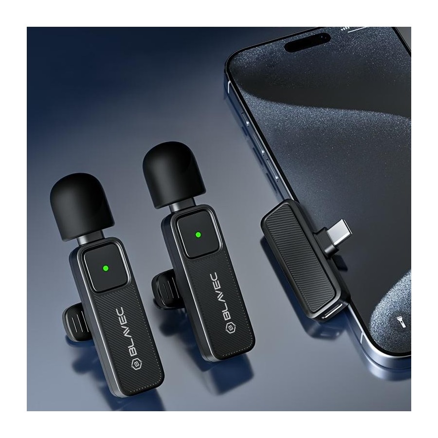 SET DE 2 MICROPHONES LAVALIER - BLAVEC CLIPGO MK-01 - NOIR