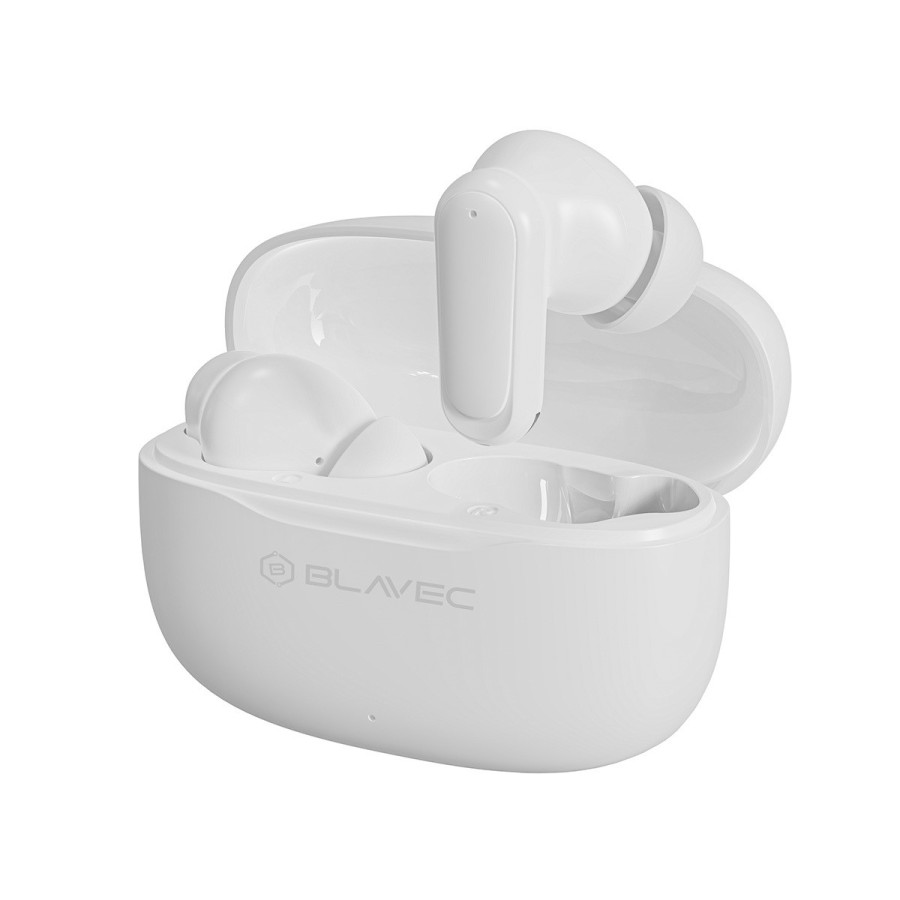 ÉCOUTEURS SANS FIL BT TWS - BLAVEC BW-08 SPEAK AI (BW08SA-B) - BLANC (AVEC TRADUCTION IA)