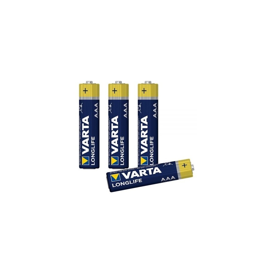 LOT DE 4 PILES ALCALINES AAA (R3) - VARTA LONGLIFE