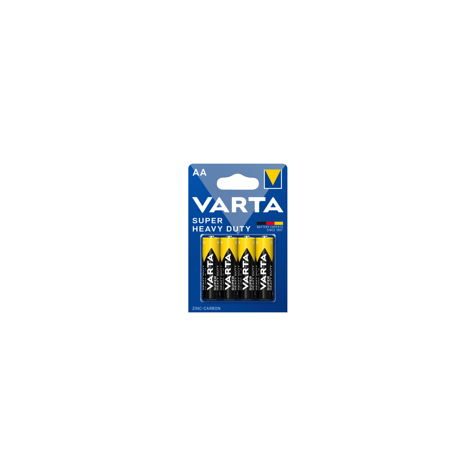 LOT DE 4 PILES ALCALINES AA (R6) - VARTA SUPER HEAVY DUTY