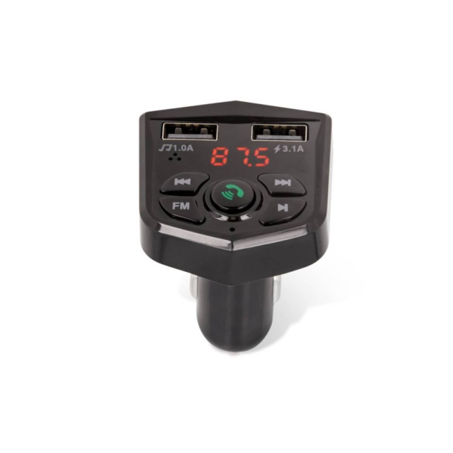 TRANSMETTEUR FM ET CHARGEUR ALLUME-CIGARE VOITURE BT - MAXLIFE MXFT-02 - NOIR