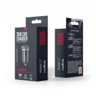 CHARGEUR ALLUME-CIGARE VOITURE - MAXLIFE MXCC-05-35AC - 35W NOIR (USB-A + USB-C)