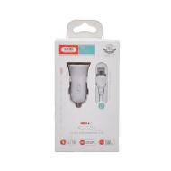 CHARGEUR ALLUME-CIGARE VOITURE + CABLE MICRO-USB - XO-TZ10 - 12W BLANC
