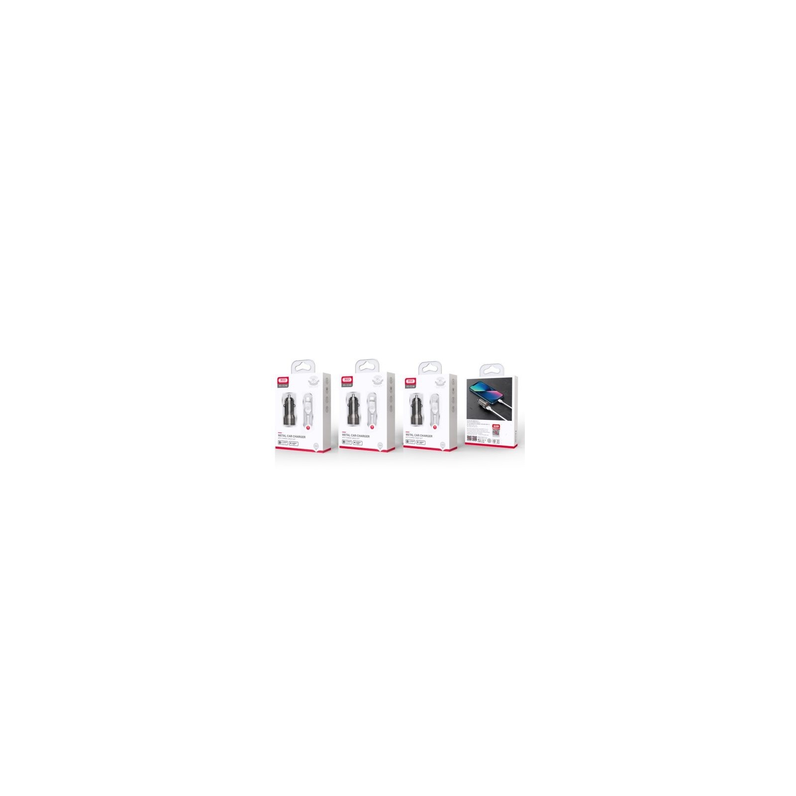 CHARGEUR ALLUME-CIGARE VOITURE + CABLE MICRO-USB - XO-CC48 - 12W ARGENT CHROME
