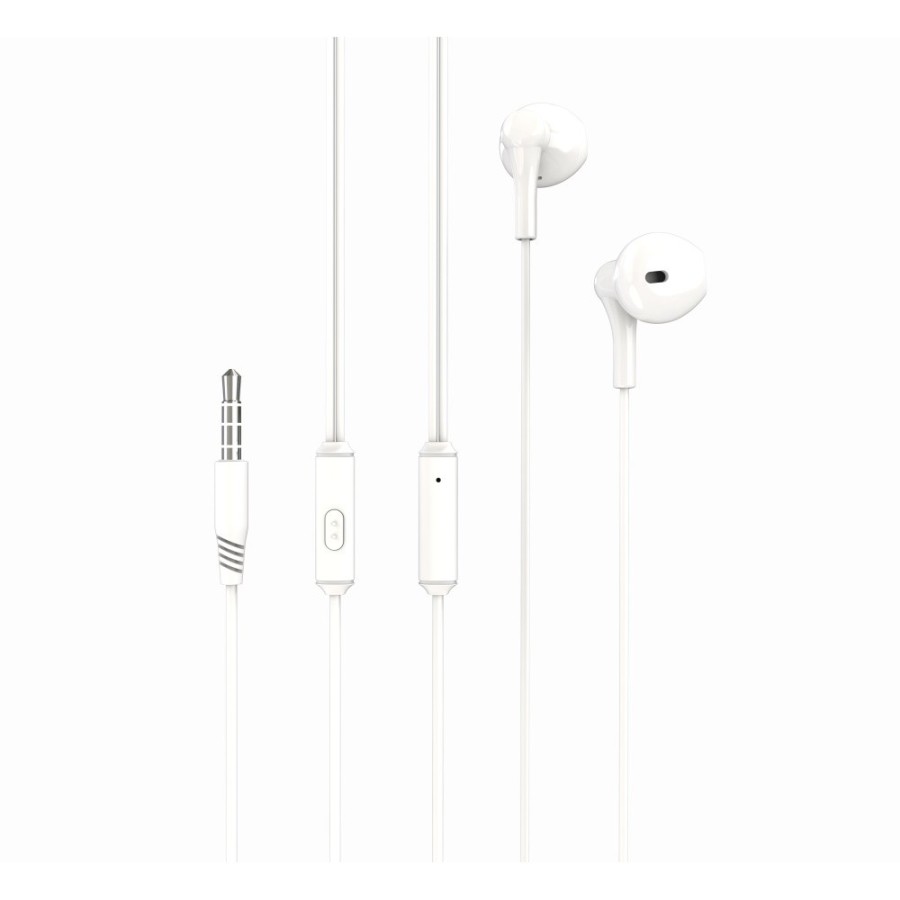 ÉCOUTEURS FILAIRES + TÉLÉCOMMANDE + MICRO - XO-EP39 - JACK 3,5 MM - BLANC