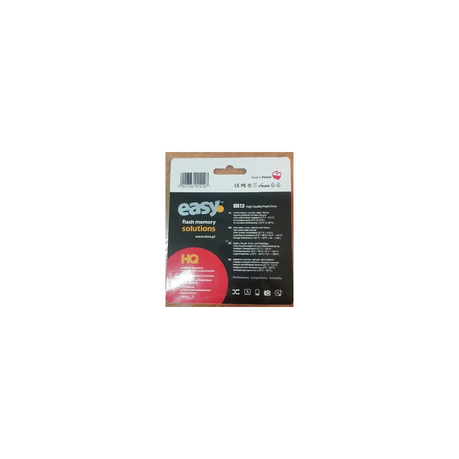 CLÉ USB IMRO EASY 8 GO USB 2.0 - NOIR